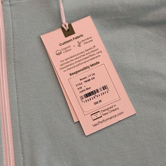 TASC Performance Women's Large Recess 1/4 Zip Pullover Blue NWT Golf Pickleball - Picture 3 of 6